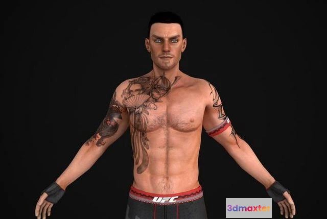 1524948 - PBR Game 3D Models - UFC Game Fighting Character 3D Max