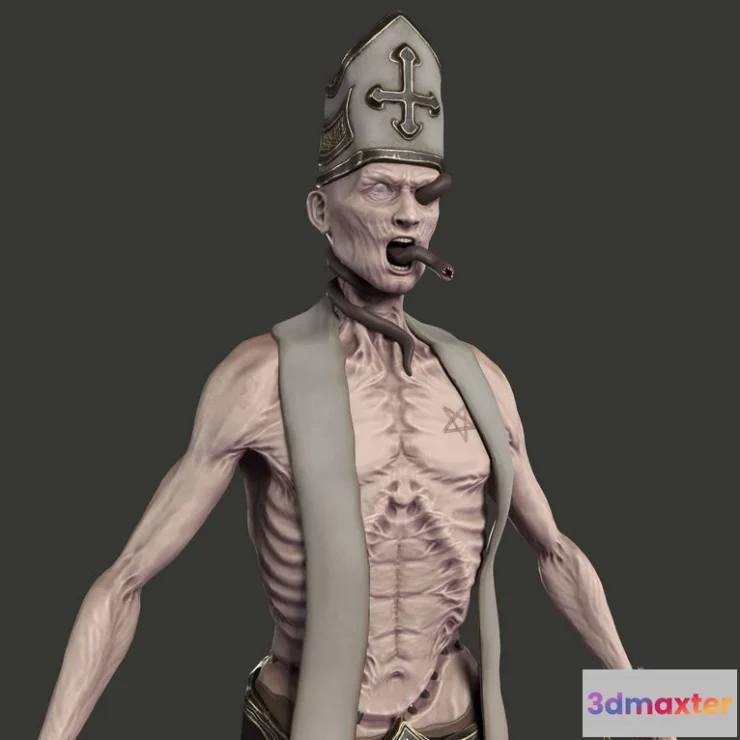 1524954 - PBR Game 3D Models - Undead Priest 3D Max