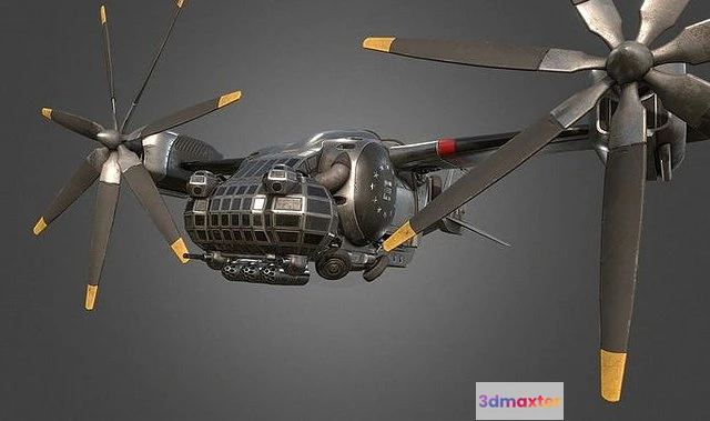 1524976 - PBR Game 3D Models - Vertibird 3D Max