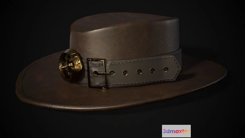 1524986 - PBR Game 3D Models - Vintage hat 3D Max