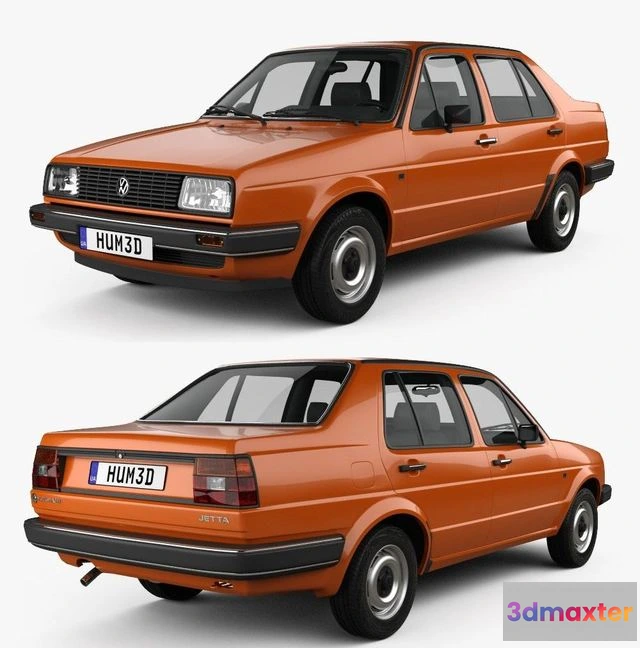 1525018 - PBR Game 3D Models - Volkswagen Jetta 1984 3D Max