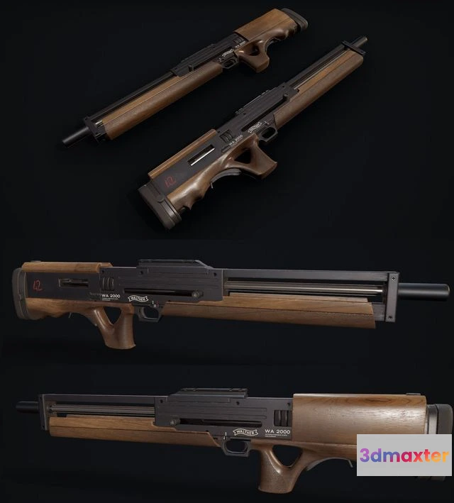 1525036 - PBR Game 3D Models - Walther WA2000 3D Max