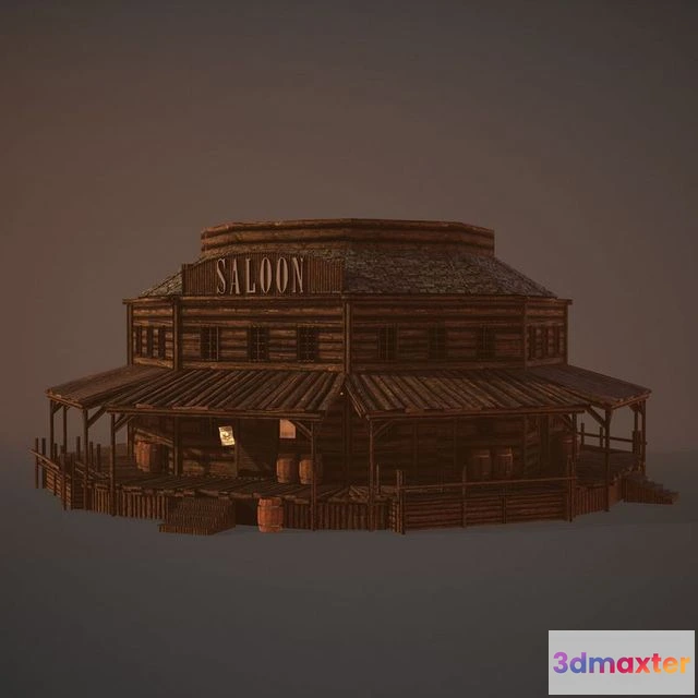 1525052 - PBR Game 3D Models - Western Saloon 3D Max
