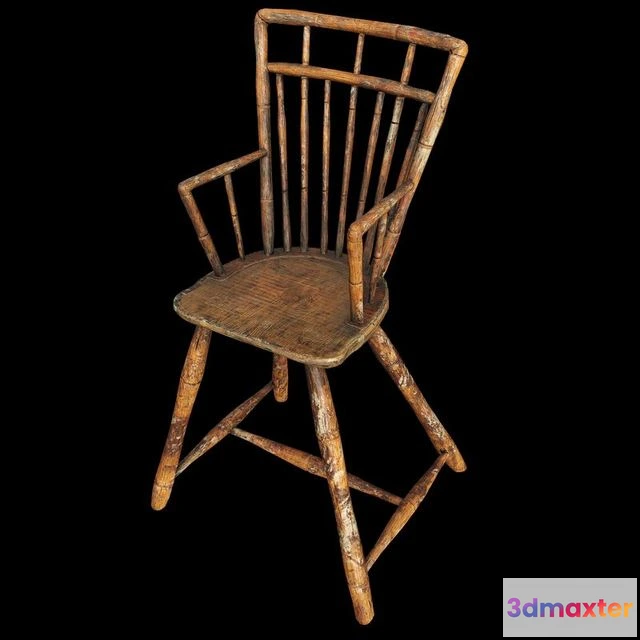 1525124 - PBR Game 3D Models - Wooden Chair 3D Max