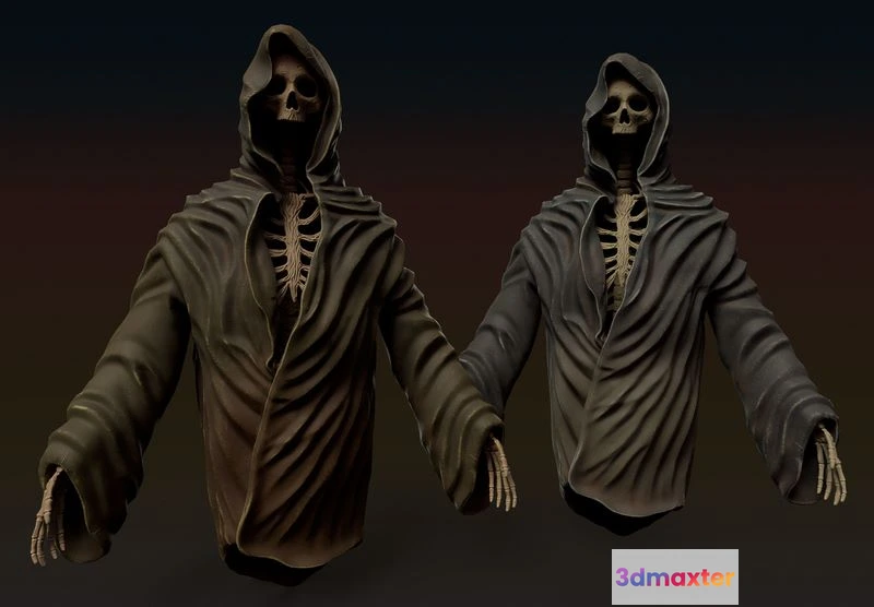 1525132 - PBR Game 3D Models - Wraith Skeleton 3D Max