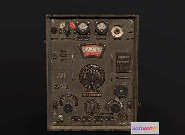 1525134 - PBR Game 3D Models - WW2 German Transceiver 3D Max