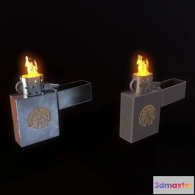 1525206 - PBR Game 3D Models - Zippo lighter 3D Max