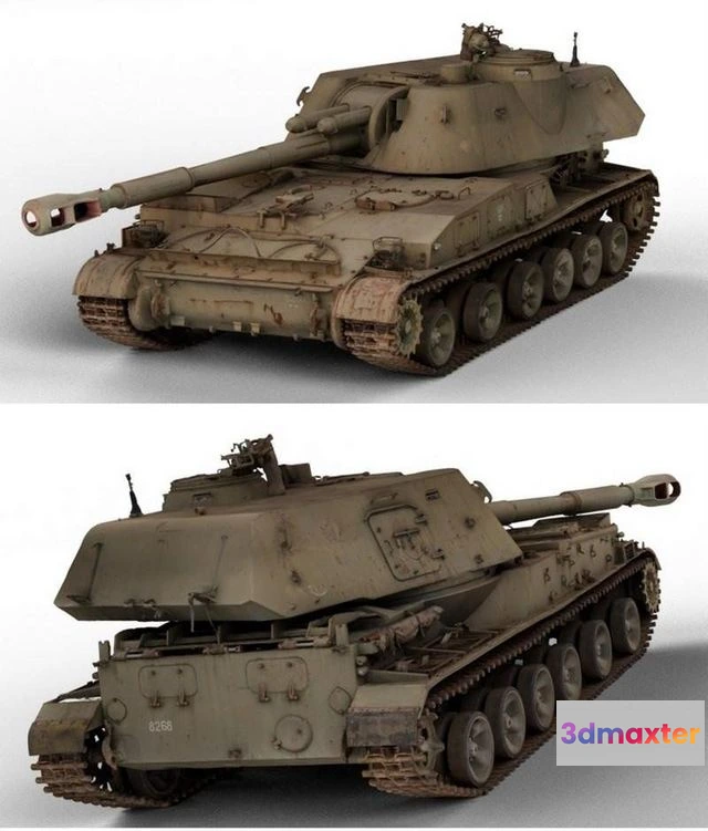 1525244 - PBR Game 3D Models - 2S3 Akatsiya - Photogrammetry Scanned 3D Max