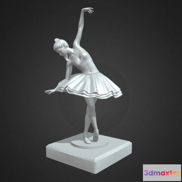 1525246 - PBR Game 3D Models - 3D Printable Ballerina 2 3D Max