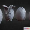 1525268 - PBR Game 3D Models - 3Dprntbl Alien 1979 Covenant Closed And Open Egg 3D Max