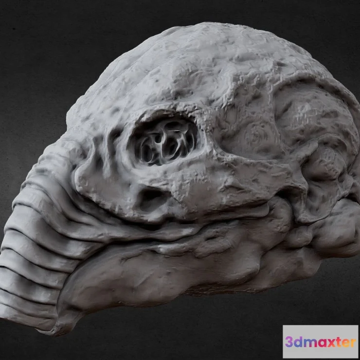 1525270 - PBR Game 3D Models - 3Dprntbl Prometheus Engineer Helmet Not Openable 3D Max