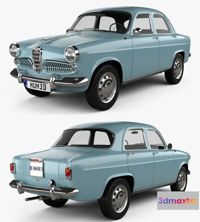 1525334 - PBR Game 3D Models - Alfa Romeo Giulietta Berlina 1955 3D Max