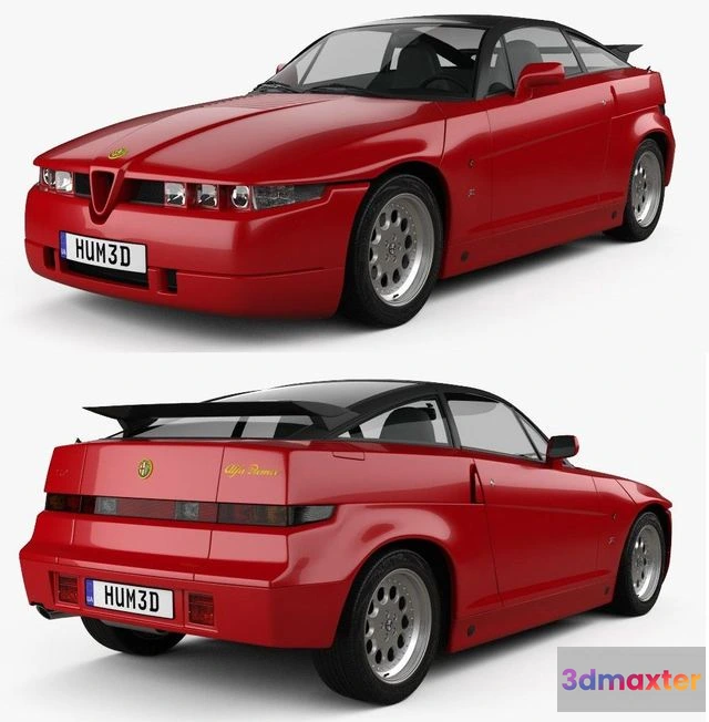 1525336 - PBR Game 3D Models - Alfa Romeo SZ 1989 3D Max