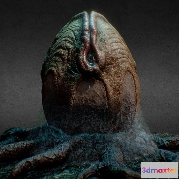 1525344 - PBR Game 3D Models - Alien Egg 3D Max