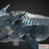 1525354 - PBR Game 3D Models - Alien Fantasy Ocean Creature   Tri Whale 3D Max