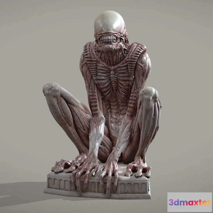 1525364 - PBR Game 3D Models - Alien Sitting 3D Max