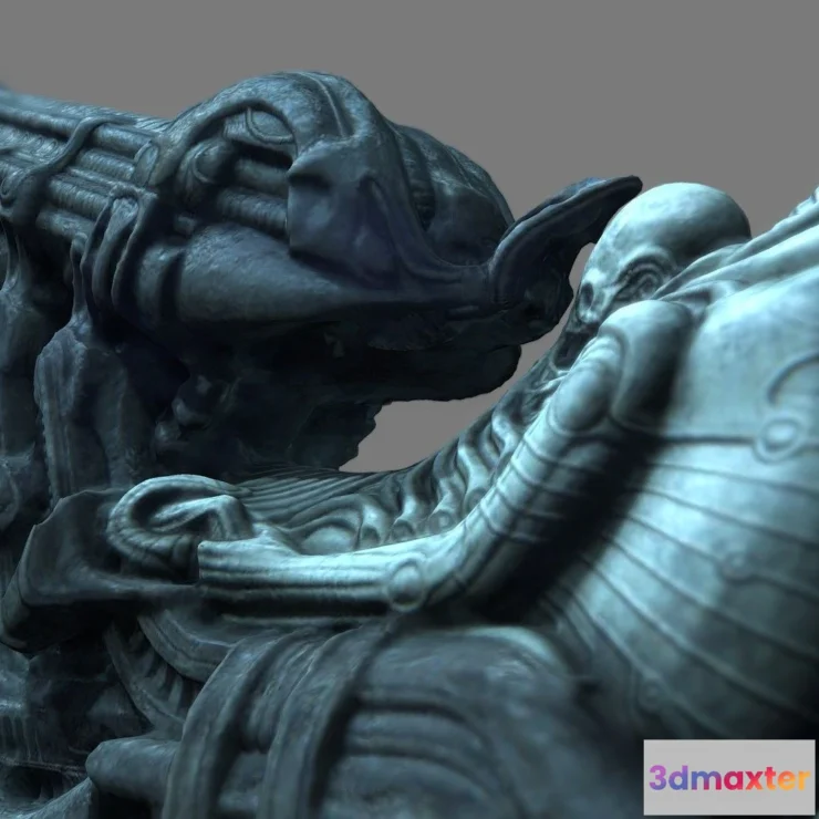 1525366 - PBR Game 3D Models - Alien Space Jockey 3D Max