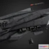 1525386 - PBR Game 3D Models - Amun Ra Class Stealth Ship The Expanse 3D Max