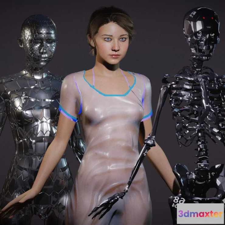 1525388 - PBR Game 3D Models - Android Anatomy 3D Max