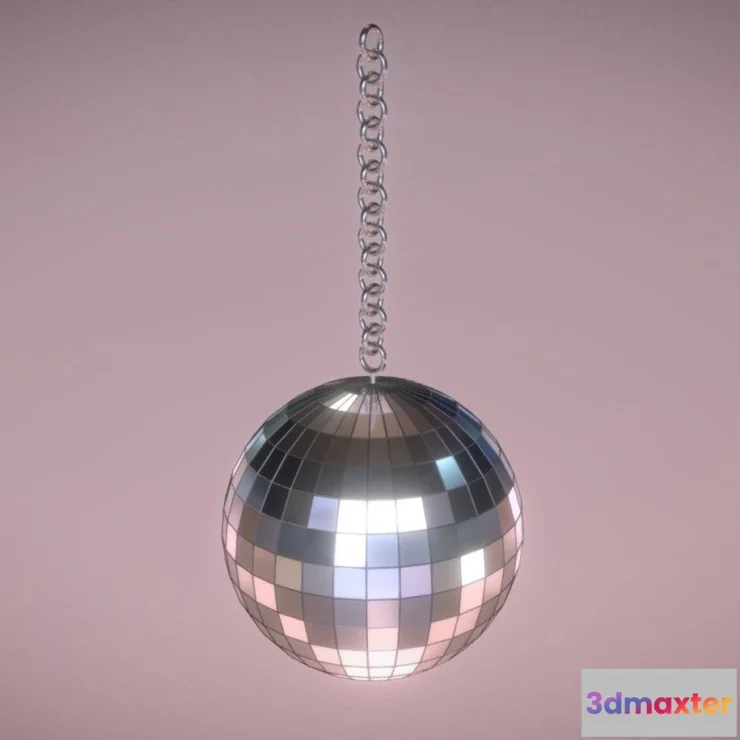 1525412 - PBR Game 3D Models - Animated Disco Ball Low Poly 3D Max