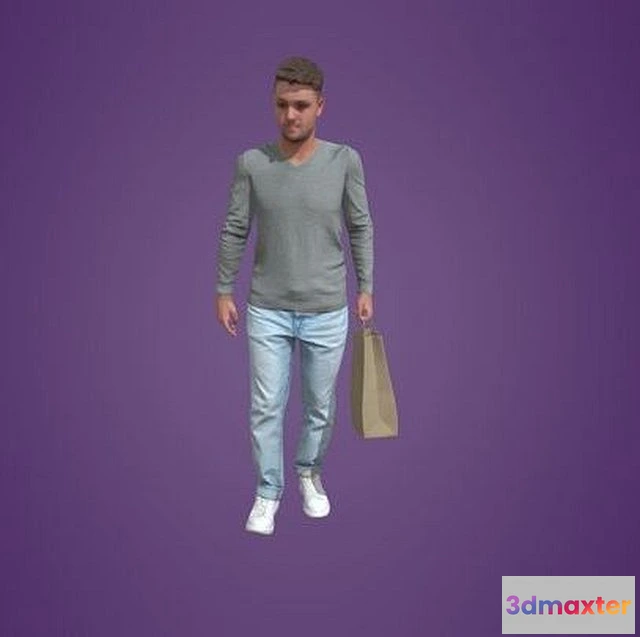 1525420 - PBR Game 3D Models - Animated Man  To Remove  3421 OW1 3D Max