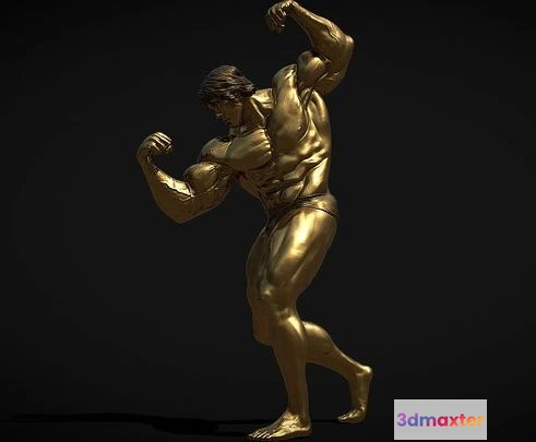 1525468 - PBR Game 3D Models - Arnold Schwarzenegger Golden Trophy 3D Max