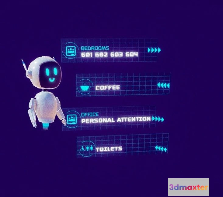 1525480 - PBR Game 3D Models - Assistant Cyberpunk 3D Max