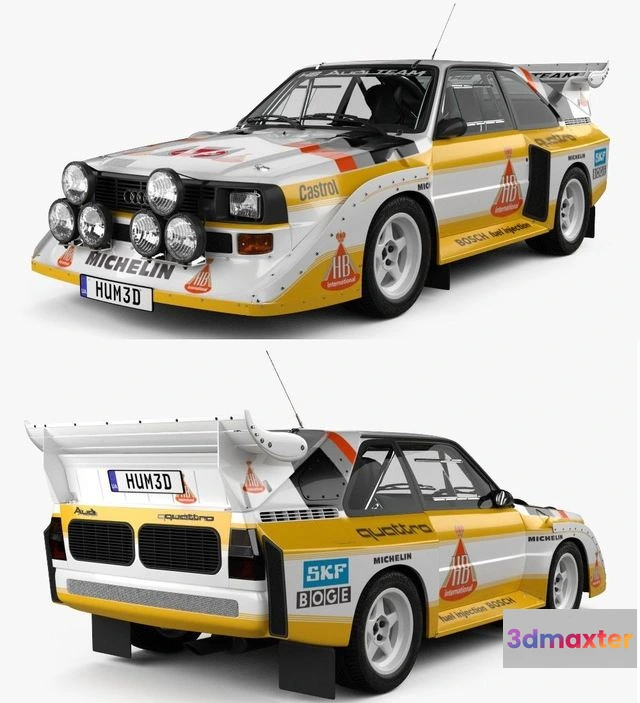 1525526 - PBR Game 3D Models - Audi Quattro Sport S1 E2 1985 3D Max