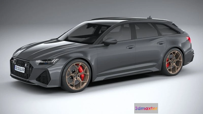 1525528 - PBR Game 3D Models - Audi RS6 Avant 2024 3D Max