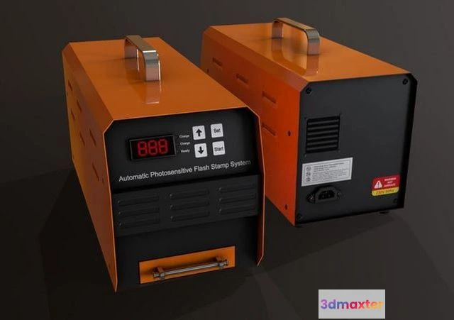 1525532 - PBR Game 3D Models - Automatic Flash Stamp Machine - Seal Maker - V2 3D Max