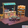 1525548 - PBR Game 3D Models - Bakery Stall 3D Max