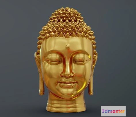 1525646 - PBR Game 3D Models - Buddha Head Smooth 3D Max