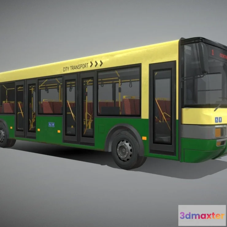 1525650 - PBR Game 3D Models - Bus Animated 3D Max