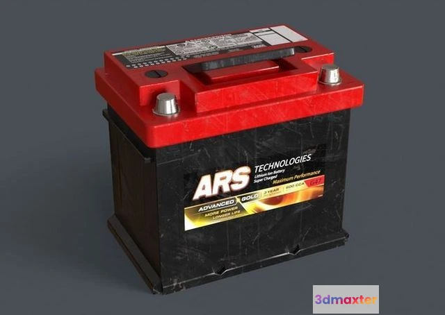 1525664 - PBR Game 3D Models - Car Battery 3D Max