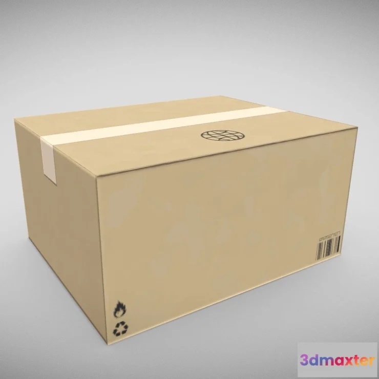 1525668 - PBR Game 3D Models - Cardboard Box 3D Max