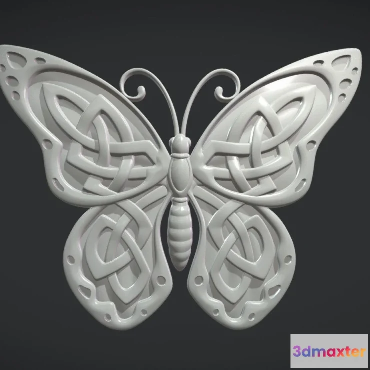 1525680 - PBR Game 3D Models - Celtic Butterfly 3D Max