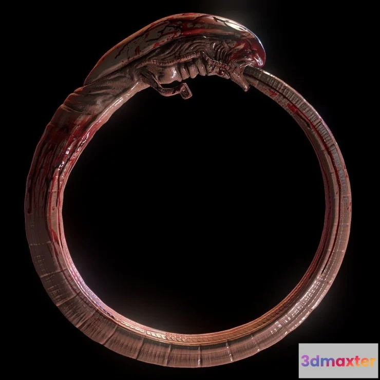 1525684 - PBR Game 3D Models - Chestburster Ouroboros 3D Max