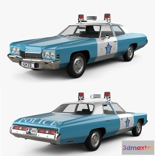 1525688 - PBR Game 3D Models - Chevrolet Impala Police 1972 3D Max