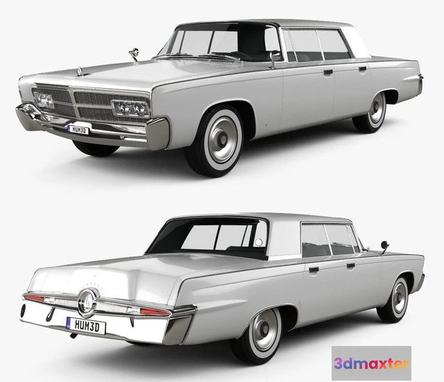 1525708 - PBR Game 3D Models - Chrysler Imperial Crown 1965 3D Max