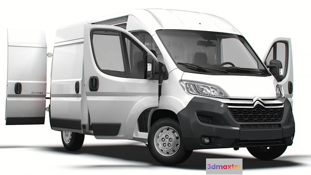 1525722 - PBR Game 3D Models - Citroen Jumper Van L2H2 HQ Interior 2023 3D Max