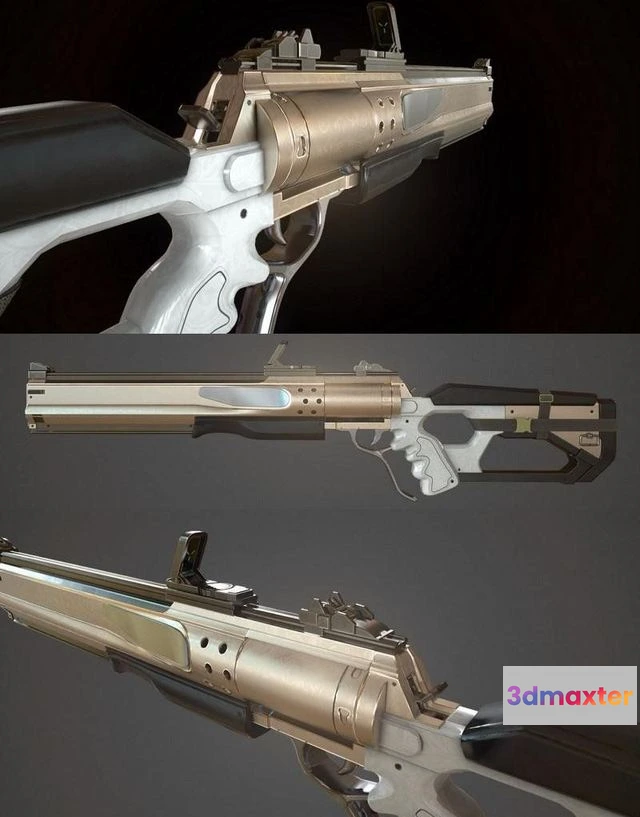 1525750 - PBR Game 3D Models - Concept Rifle 3D Max