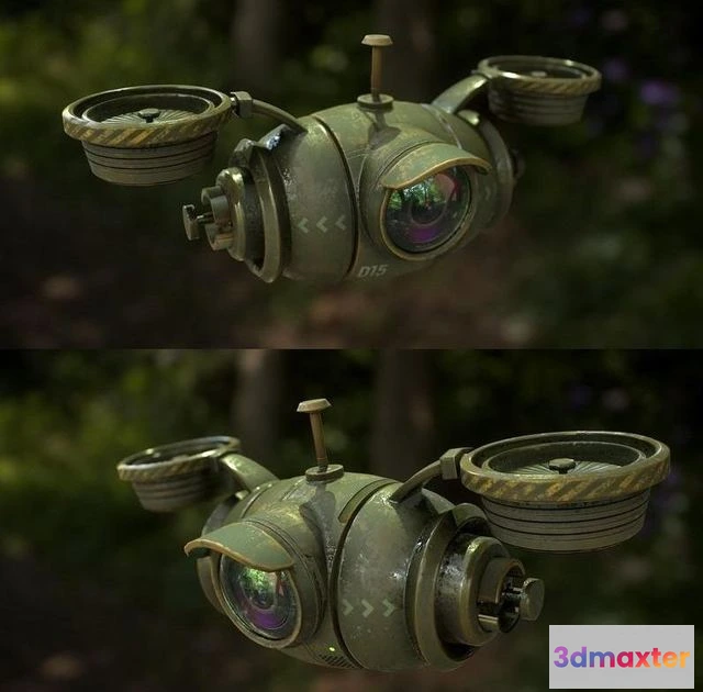 1525776 - PBR Game 3D Models - D15 Companion Drone 3D Max