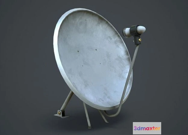 1525800 - PBR Game 3D Models - Dish TV Antenna 3D Max