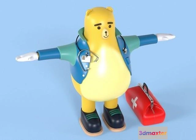 1525804 - PBR Game 3D Models - Doctor Bear Fantasy Character 3D Max