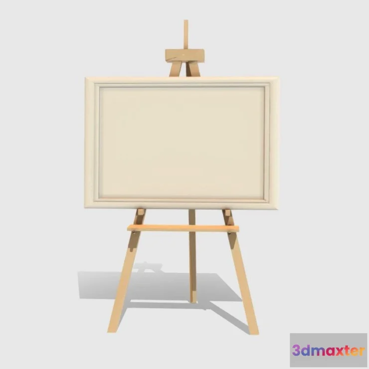 1525828 - PBR Game 3D Models - Easel Painting Canvas 3D Max