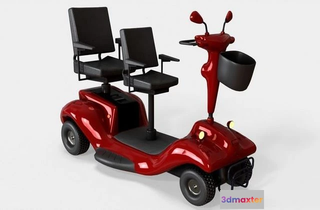 1525834 - PBR Game 3D Models - Electric Mobility Motor Scooter 3D Max