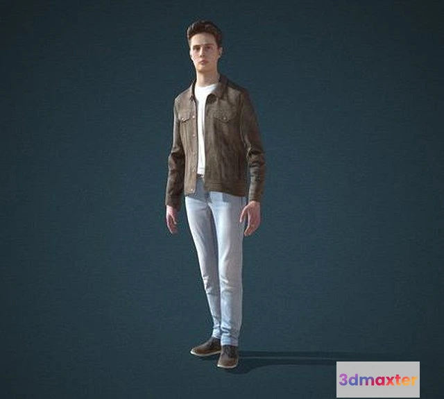 1525878 - PBR Game 3D Models - Facial & Body Animated Casual_M_0032   Actorcore 3D Max