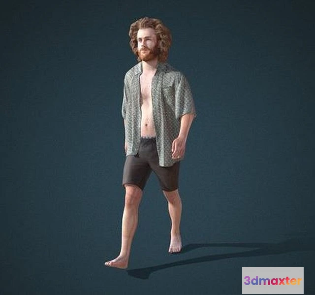 1525880 - PBR Game 3D Models - Facial & Body Animated Casual_M_0043   Actorcore 3D Max