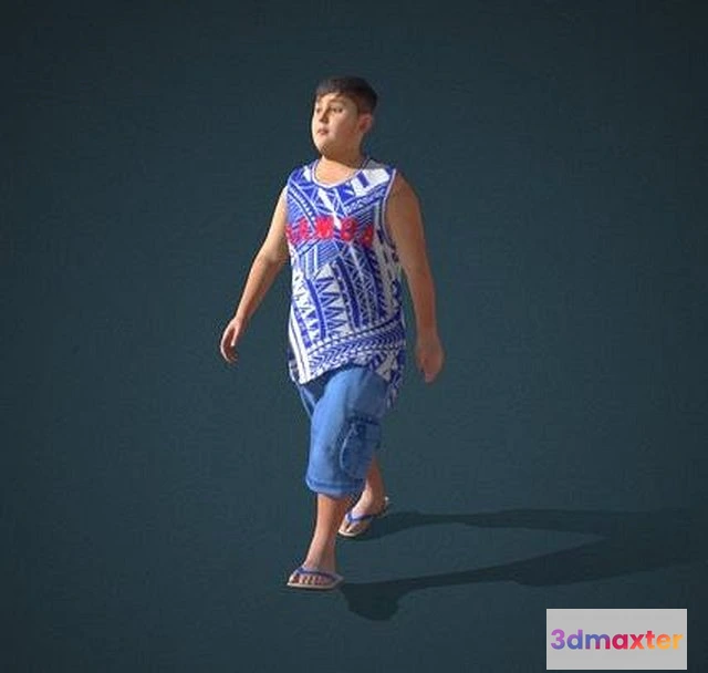 1525884 - PBR Game 3D Models - Facial & Body Animated Kid_M_0011   Actorcore 3D Max