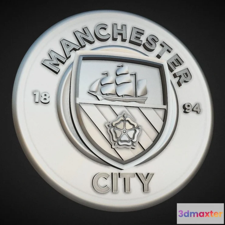 1525896 - PBR Game 3D Models - Fc Manchester City Stl 3D Model For Cnc 3D Max